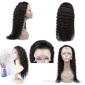 Grade 10a 26Inch 28Inch Loose Deep Wave Raw Virgin Mink Brazilian Unprocessed Human Hair Full Lace Wigs Vendor